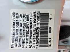 19XFC1F39ME007213 2021 HONDA CIVIC