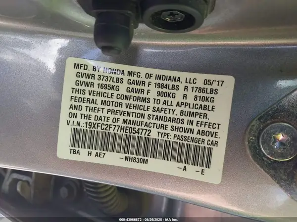 19XFC2F77HE054772 2017 HONDA CIVIC - Image 8