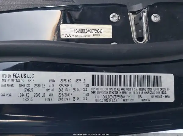 1C4NJDEB4GD759340 2016 JEEP COMPASS - Image 8