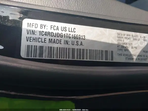 1C4RDJDG1TC166913 2026 DODGE DURANGO - Image 5