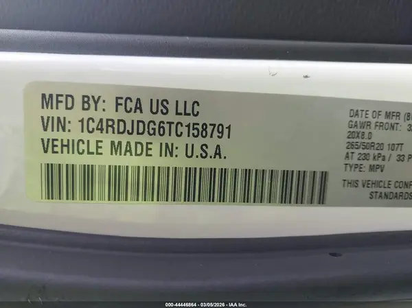 1C4RDJDG6TC158791 2026 DODGE DURANGO - Image 8