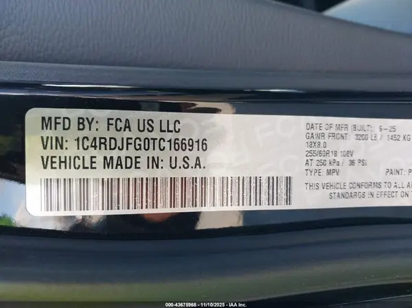 1C4RDJFG0TC166916 2026 DODGE DURANGO - Image 5