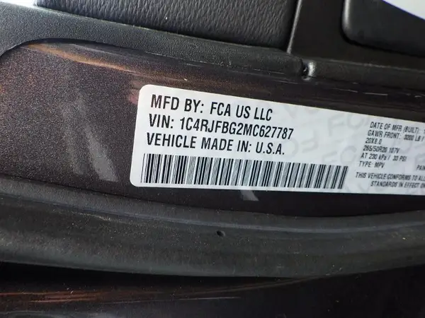 1C4RJFBG2MC627787 2021 JEEP GRAND CHEROKEE - Image 1