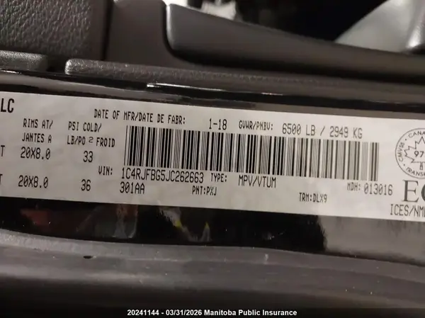 1C4RJFBG5JC262663 2018 JEEP GRAND CHEROKEE - Image 8