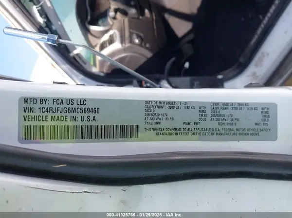 1C4RJFJG6MC569460 2021 JEEP GRAND CHEROKEE - Image 8