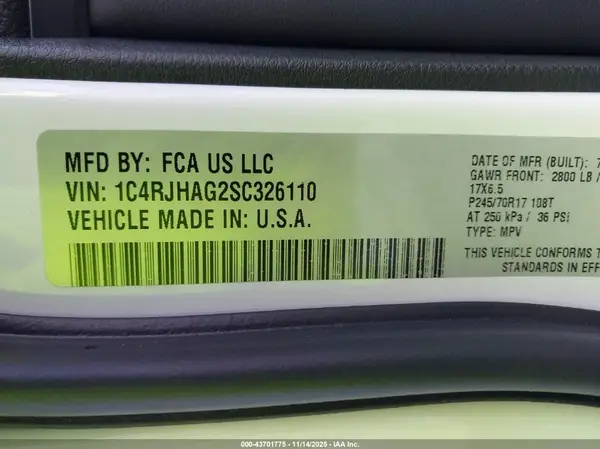 1C4RJHAG2SC326110 2025 JEEP GRAND CHEROKEE - Image 5