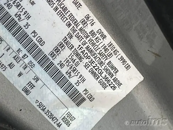 1FADP3E22GL366226 2016 FORD FOCUS - Image 8