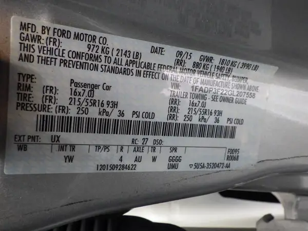 1FADP3F22GL207558 2016 FORD FOCUS - Image 2