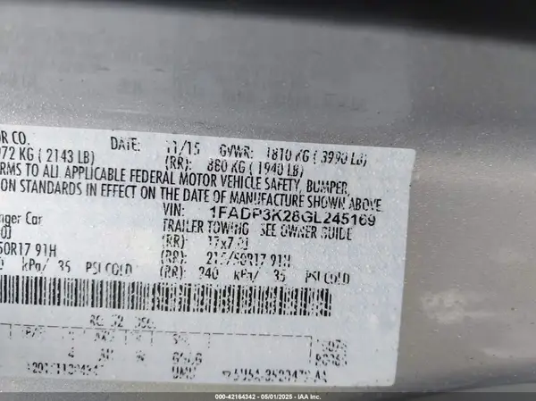 1FADP3K28GL245169 2016 FORD FOCUS - Image 8