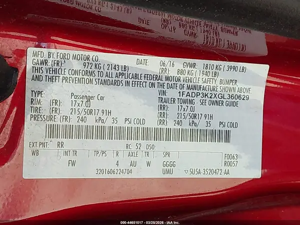 1FADP3K2XGL360629 2016 FORD FOCUS - Image 8