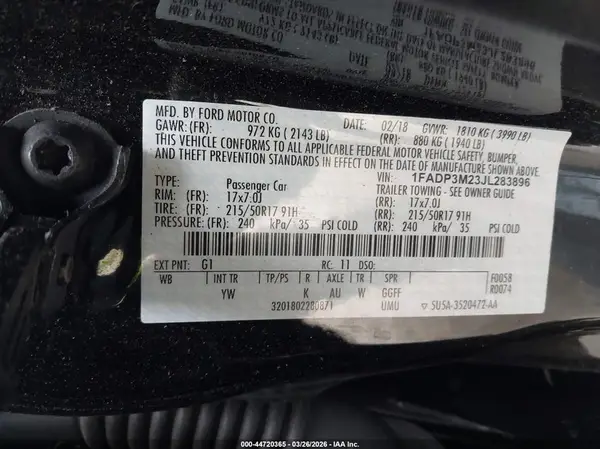 1FADP3M23JL283896 2018 FORD FOCUS - Image 8