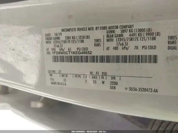 1FD8W3CT1KEG48652 2019 FORD F350 - Image 8