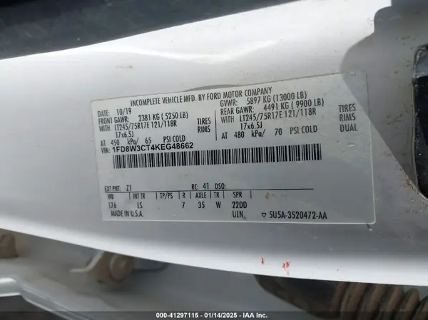 1FD8W3CT4KEG48662 2019 FORD F350 - Image 8
