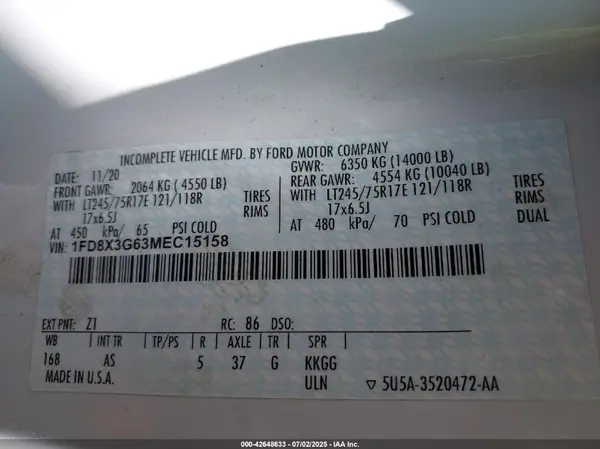 1FD8X3G63MEC15158 2021 FORD F350 - Image 8