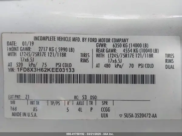 1FD8X3H62KEE03133 2019 FORD F350 - Image 8