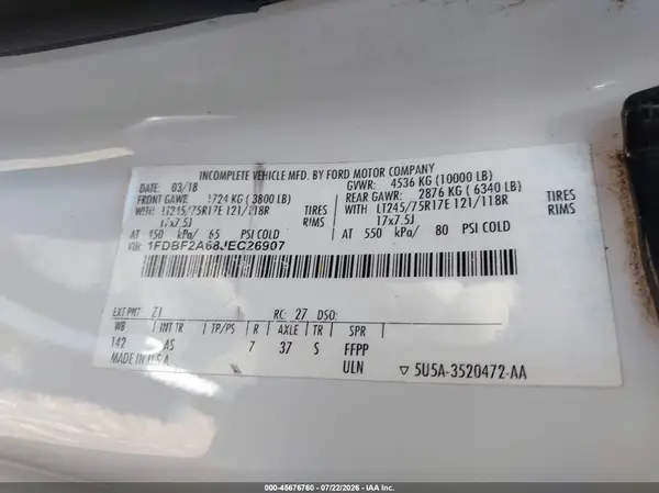 2018 FORD F250 auction photo 8