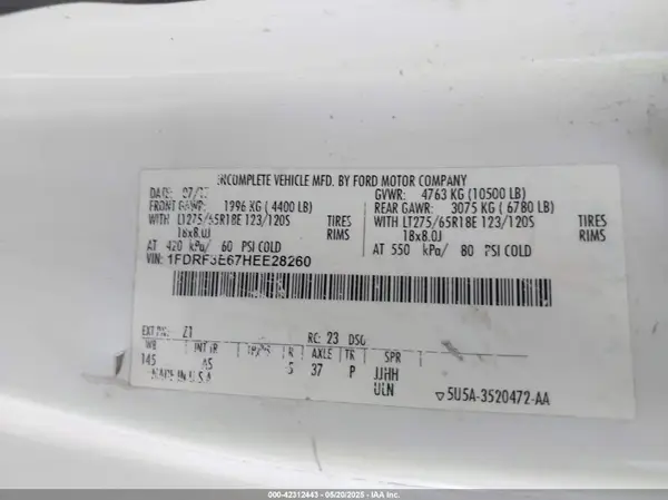1FDRF3E67HEE28260 2017 FORD F350 - Image 8