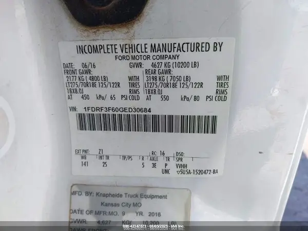 1FDRF3F60GED30684 2016 FORD F350 - Image 8