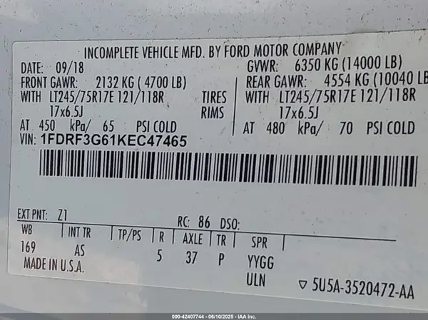 1FDRF3G61KEC47465 2019 FORD F350 - Image 4