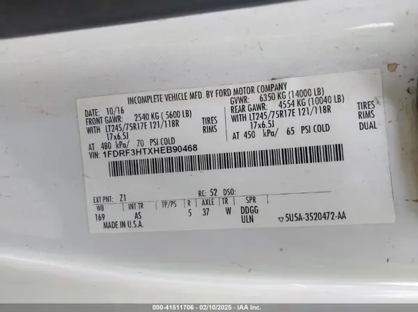 1FDRF3HTXHEB90468 2017 FORD F350 - Image 8