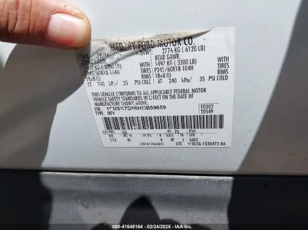 1FM5K7D86HGB59659 2017 FORD EXPLORER - Image 8