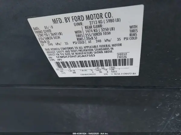 1FM5K7DH7JGA67353 2018 FORD EXPLORER - Image 8