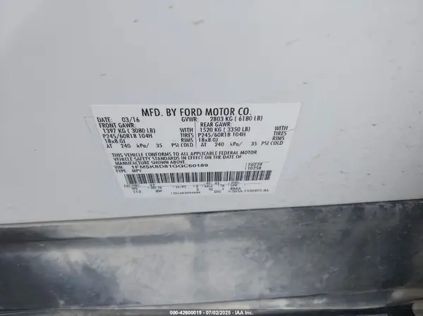 1FM5K8D81GGC60189 2016 FORD EXPLORER - Image 8