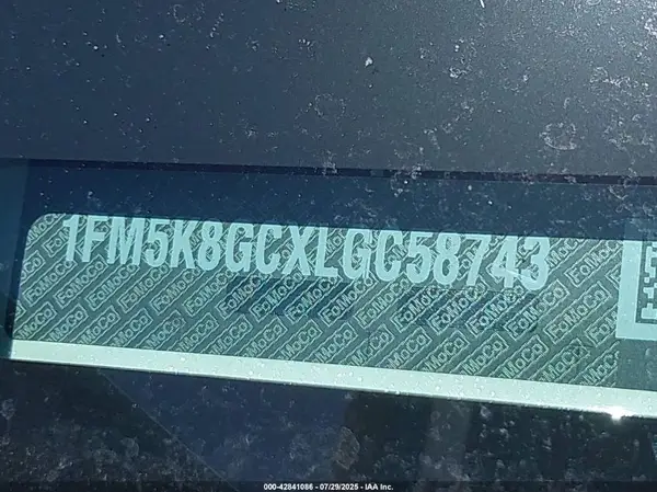 1FM5K8GCXLGC58743 2020 FORD EXPLORER - Image 8