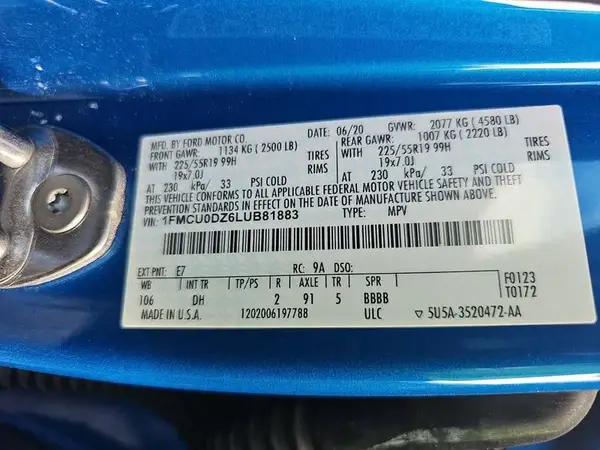 1FMCU0DZ6LUB81883 2020 FORD ESCAPE - Image 8