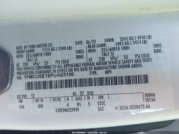 1FMCU0E16PUA63136 2023 FORD ESCAPE - Image 8
