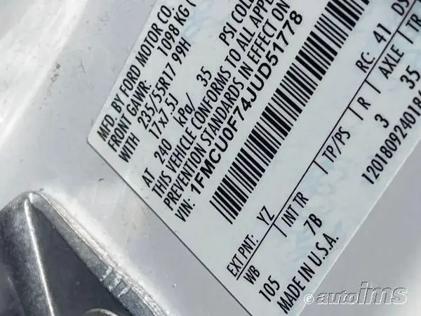 1FMCU0F74JUD51778 2018 FORD ESCAPE - Image 8