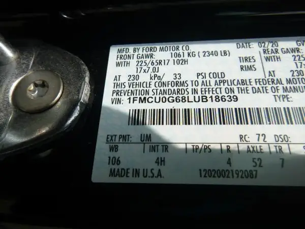 1FMCU0G68LUB18639 2020 FORD ESCAPE - Image 8