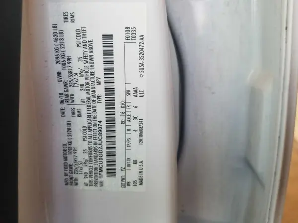1FMCU0GD2JUC89074 2018 FORD ESCAPE - Image 1