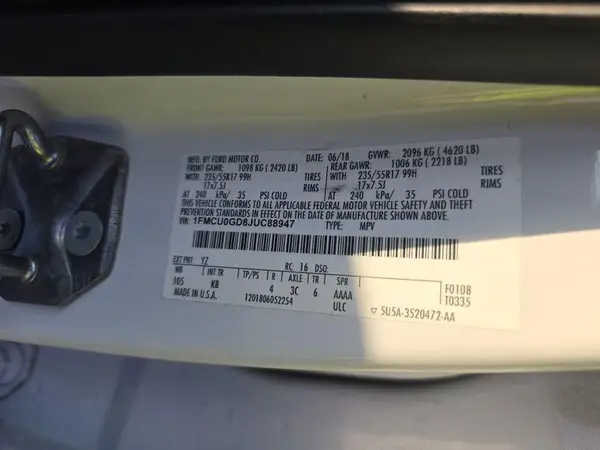 1FMCU0GD8JUC88947 2018 FORD ESCAPE - Image 8