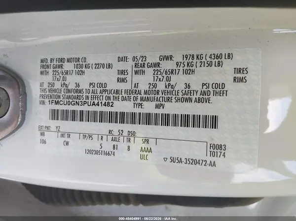 1FMCU0GN3PUA41482 2023 FORD ESCAPE - Image 8