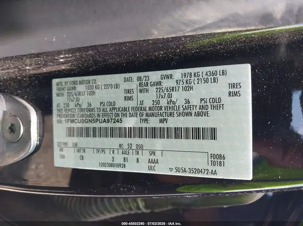 1FMCU0GN5PUA97245 2023 FORD ESCAPE - Image 8