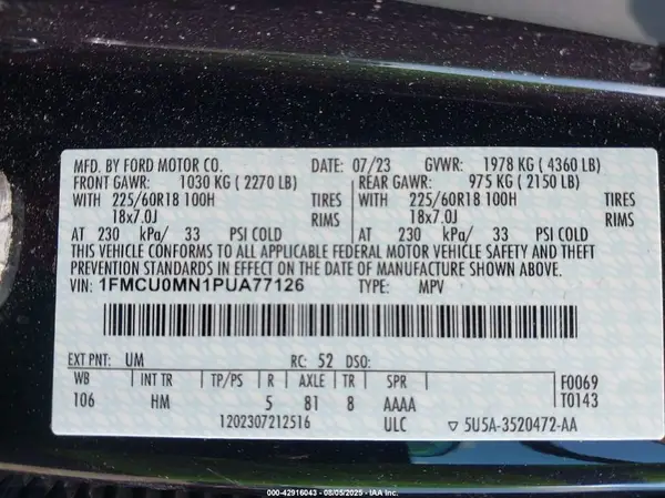 1FMCU0MN1PUA77126 2023 FORD ESCAPE - Image 8