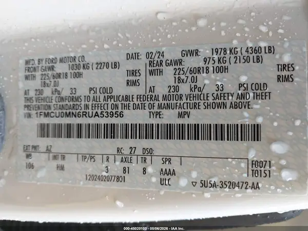 1FMCU0MN6RUA53956 2024 FORD ESCAPE - Image 8