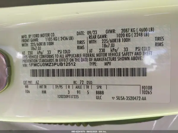 1FMCU0MZ3PUB12512 2023 FORD ESCAPE - Image 8