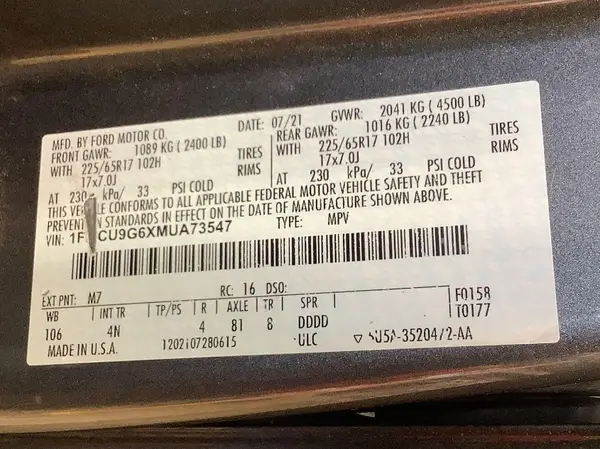 1FMCU9G6XMUA73547 2021 FORD ESCAPE - Image 8
