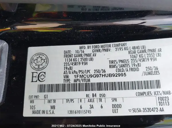 1FMCU9G97HUB92995 2017 FORD ESCAPE - Image 8