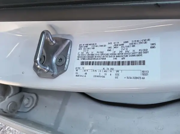 1FMCU9GD3KUC37054 2019 FORD ESCAPE - Image 2