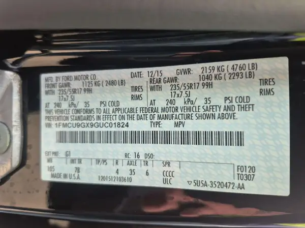 1FMCU9GX9GUC01824 2016 FORD ESCAPE - Image 2