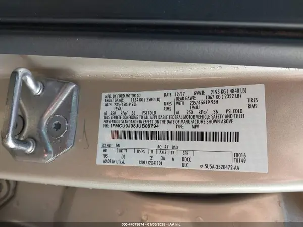 1FMCU9J98JUB08794 2018 FORD ESCAPE - Image 8