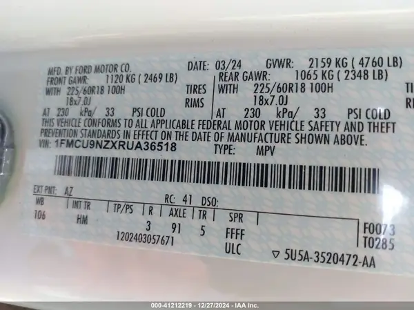 1FMCU9NZXRUA36518 2024 FORD ESCAPE - Image 8