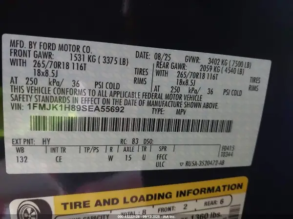 1FMJK1H89SEA55692 2025 FORD EXPEDITION - Image 5