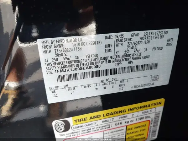 1FMJK1J80SEA60080 2025 FORD EXPEDITION - Image 5