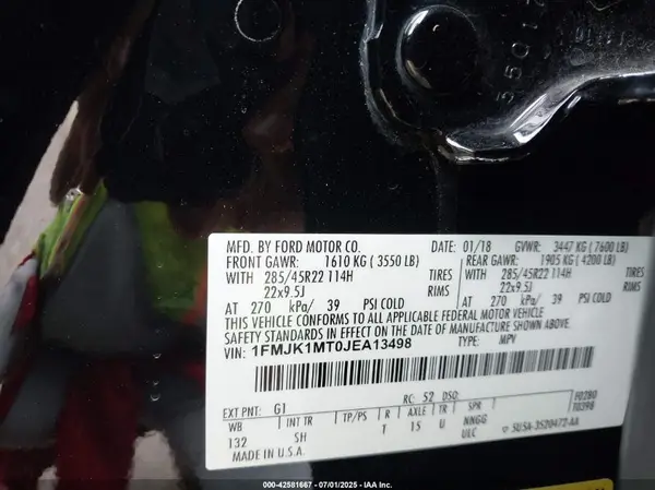 1FMJK1MT0JEA13498 2018 FORD EXPEDITION - Image 8