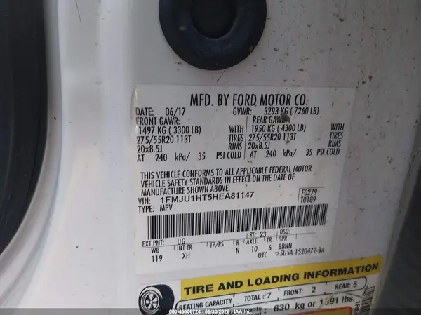 1FMJU1HT5HEA81147 2017 FORD EXPEDITION - Image 8
