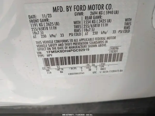 1FMSK8DH4PGC02919 2023 FORD EXPLORER - Image 8